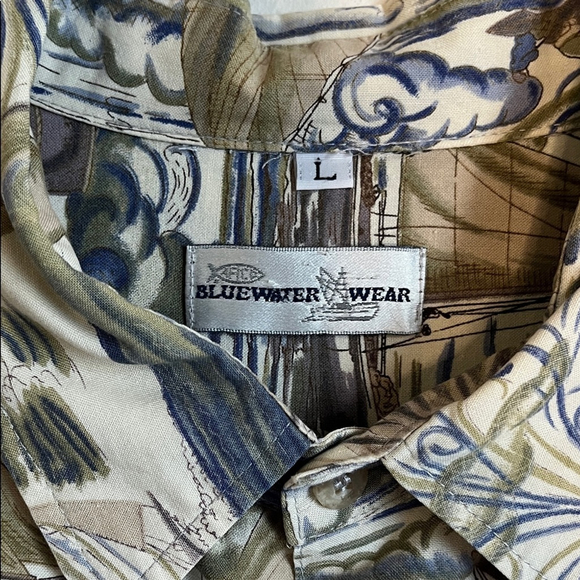 Nautical Print Men's Shirt - Picture 2 of 3